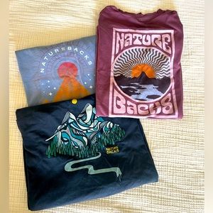 THREE pack of Nature Backs short sleeve tees